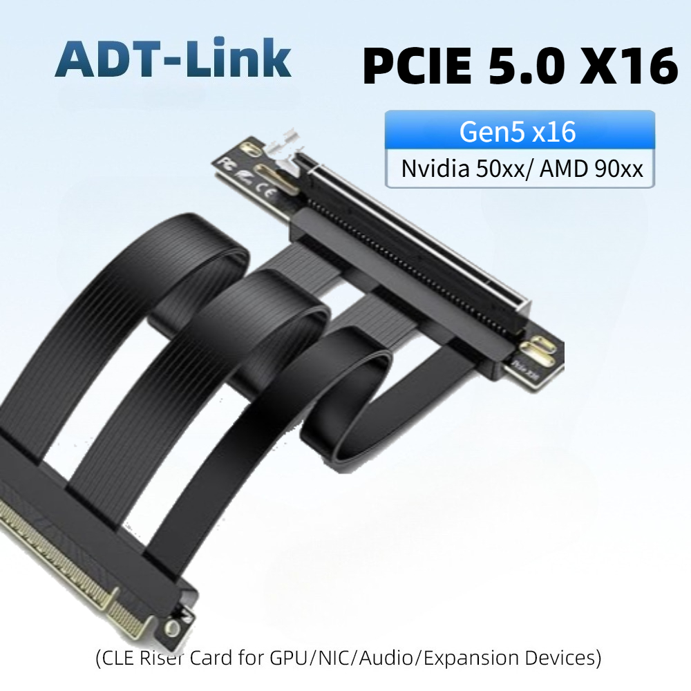 Pcie 4.0 X16 Riser Cable 90 Degree - Cavo Riser PCIE 5.0 x16, ideale