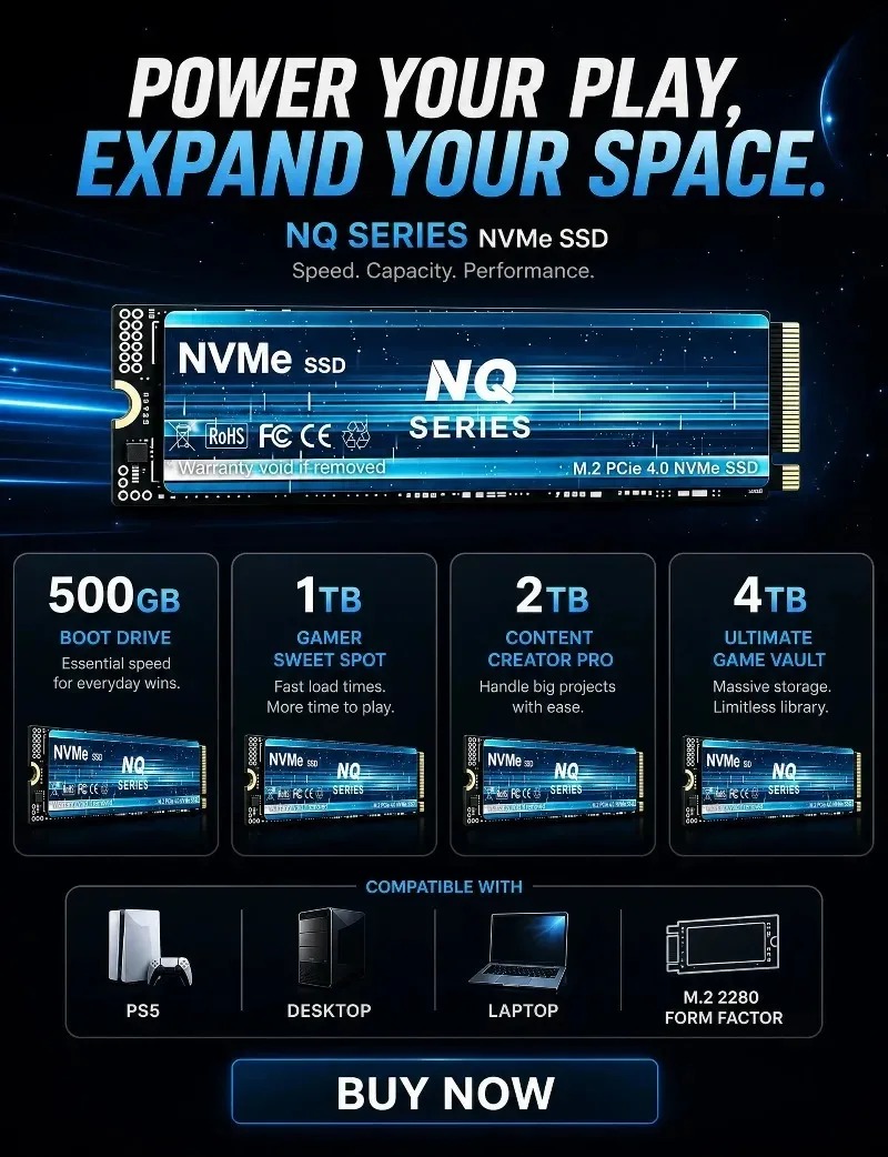SSD NVMe serie NQ, 2 TB/4 TB,  - M.2 Nvme 4Tb Pcie 4.0 Ssd recensione e prezzo
